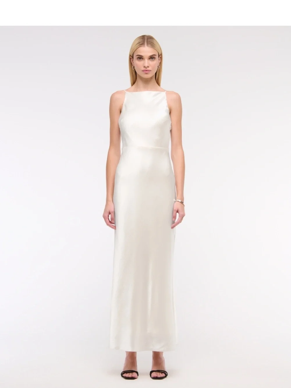 Abercrombie & Fitch Cream Maxi Slip Dress